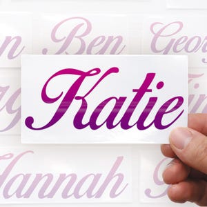 personalised name sticker custom name sticker personalised vinyl decal name decal custom vinyl name personalised sticker waterproof name sticker personalised water bottle sticker custom name decal personalised laptop sticker personalised bottle name vinyl aesthetic name sticker gradient name sticker pink purple sticker glossy name decal custom script name sticker personalised gift idea custom name label personalised accessories sticker
