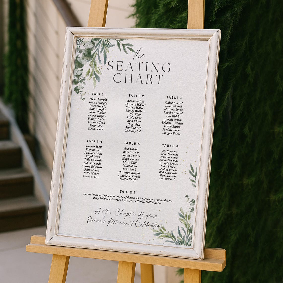 Personalised Event Seating Chart Print – Custom Table Plan Sign ...