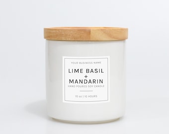 Custom Candle Label Stickers | Personalised Candle Jar Labels | Candle Business Labels | Candle Packaging Stickers | Handmade Candle Labels