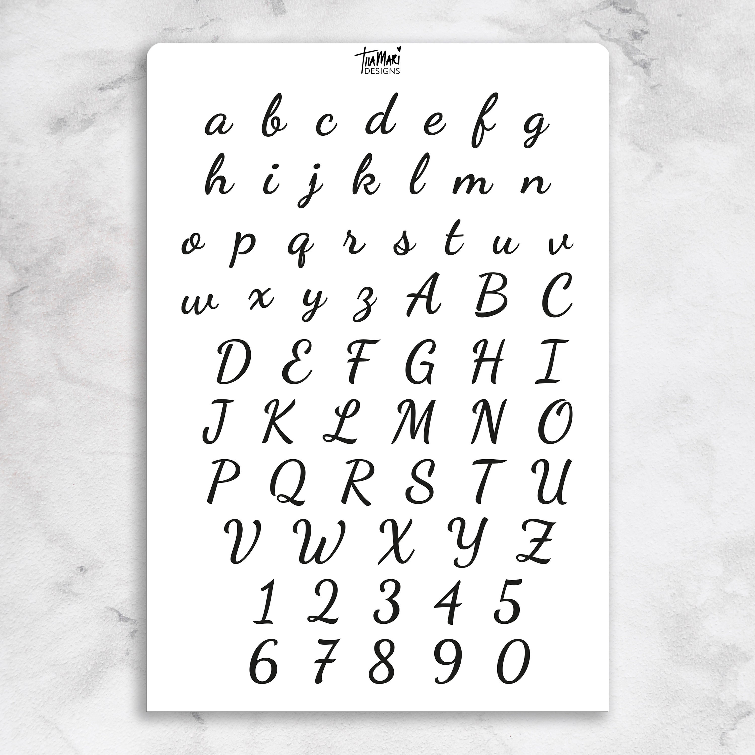 Alphabet Stickers Vinyl Sticker Sheet 62 Small Stickers 5 Etsy