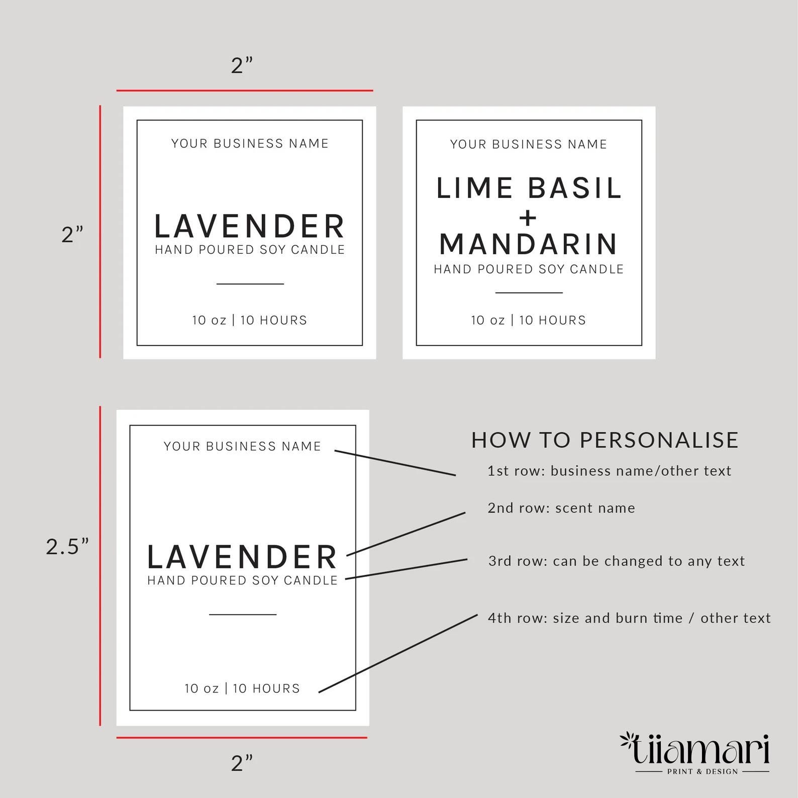 Custom Candle Label Stickers | Candle Jar Labels | Personalised Candle ...