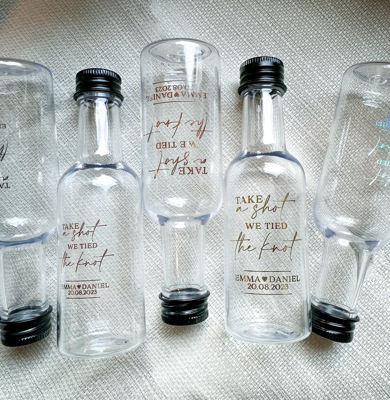 Take A Shot We Tied the Knot Stickers for Wedding Favours - Etsy