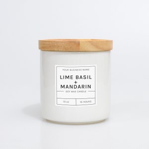 Personalised Candle Label Stickers, Simple & Modern, Black/Colour Stickers, Customisable Homemade Candle Stickers, Candle Making