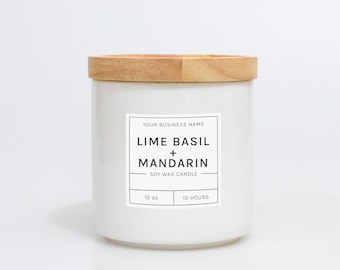 Custom Candle Stickers, Personalised Labels for Homemade Candles, Minimalist Design, Black or Colour Designs
