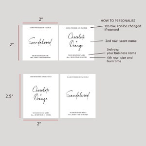 Personalised Candle Label Stickers, Simple & Modern, Black/Colour Stickers, Customisable Homemade Candle Stickers, Candle Making image 4