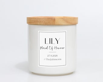 Etiquetas para velas de propuesta de dama de honor / Pegatinas para velas de boda / Regalo para la dama de honor / Etiquetas para velas del grupo de la novia / Etiquetas personalizadas para velas