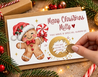Personalised Christmas Scratch Card | Surprise Reveal Gift (A7)