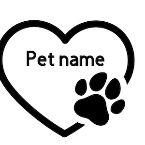 Custom Car Decal, Custom Pet Decal, Dog Car Sticker, Pet Car Sticker, Custom Pet Sticker, Paw print Decal, Paw Print Sticker