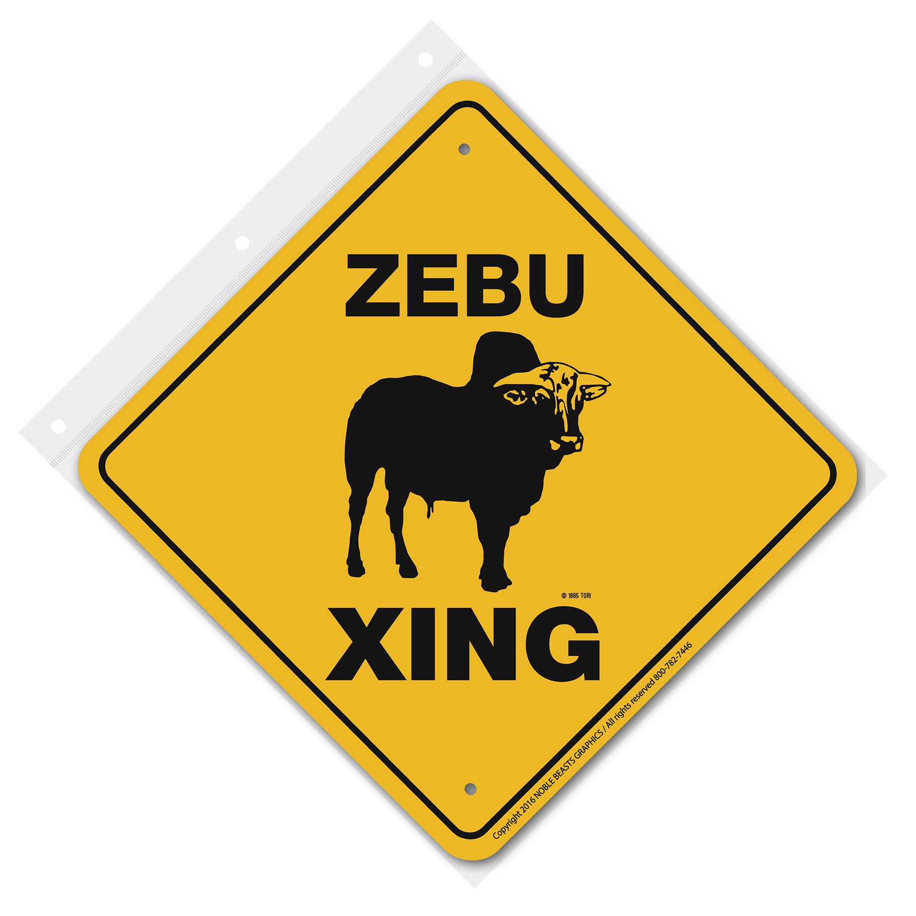 Zebu Xing Sign Aluminum 12