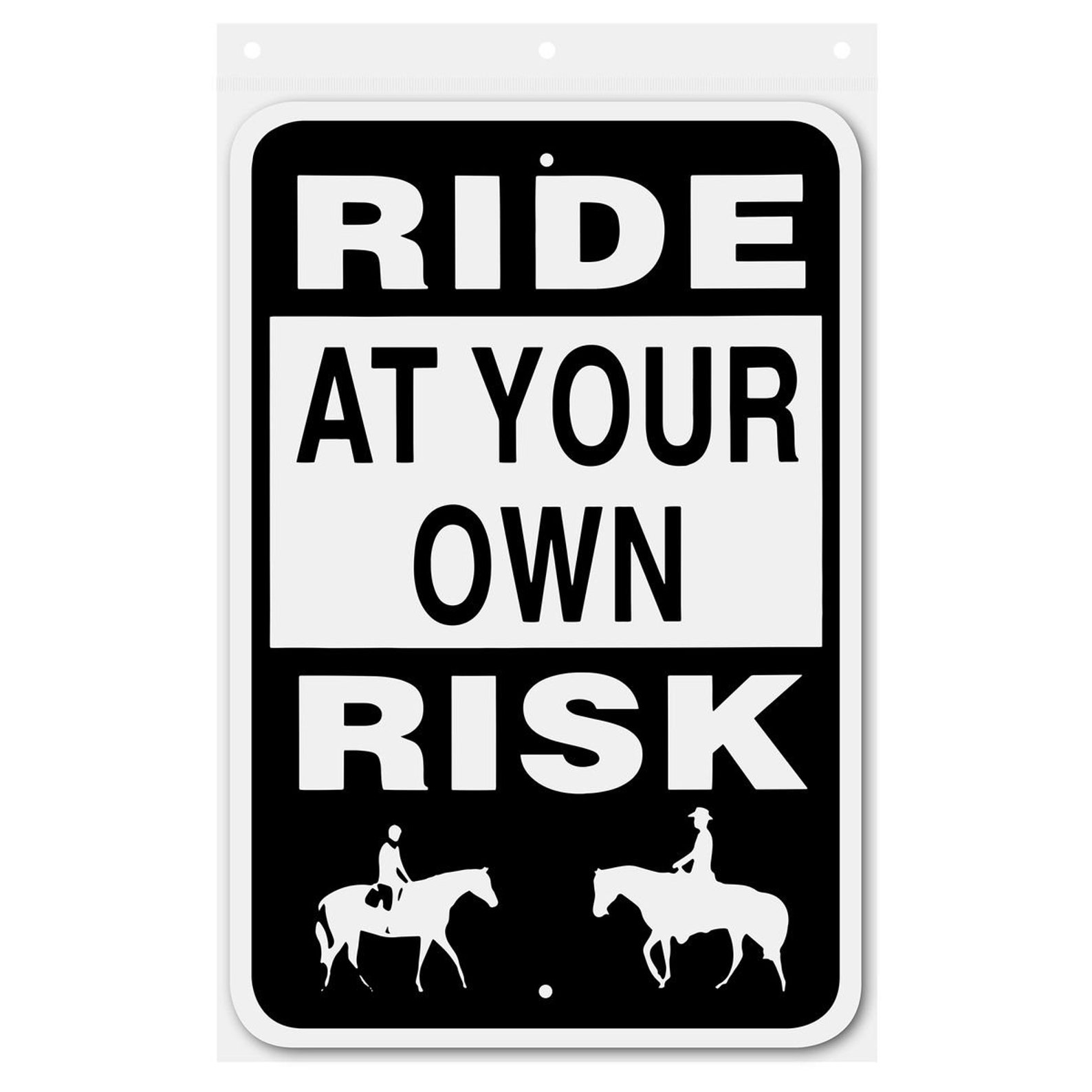 Ride at Your Own Risk Sign Aluminum 12 in X 18 in 146692 - Etsy