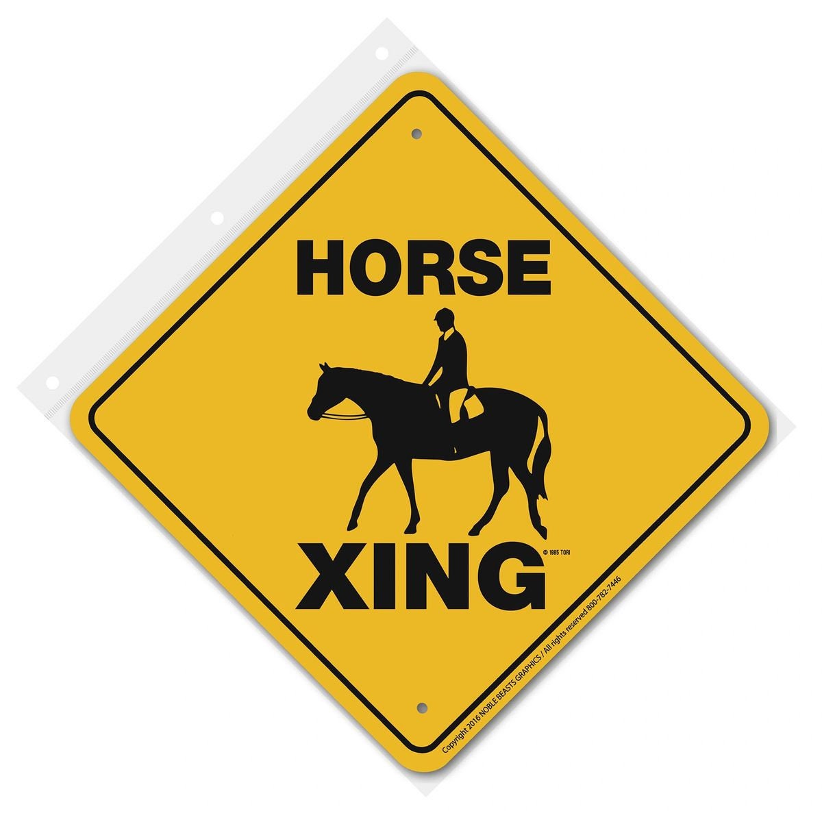 Horse (english) Xing Sign Aluminum 12