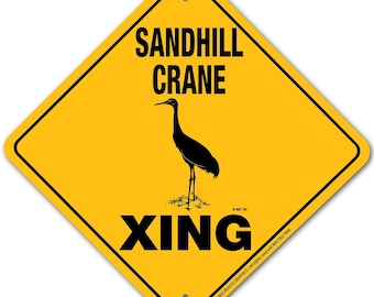 Sandhill Crane Xing Aluminum 12" x 12" #20318