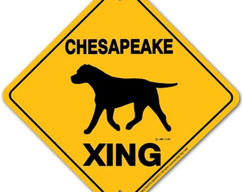 Chesapeake Xing Sign Aluminum 12" X 12" #20578