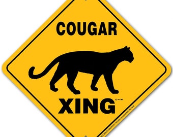 Cougar Xing Sign Aluminum 12" X 12" #20700