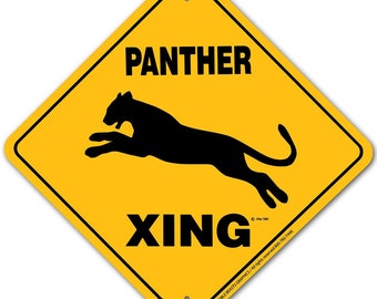 Panther Xing Sign Aluminum 12" X 12" #20930