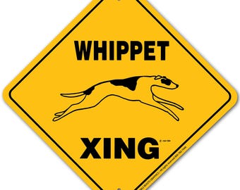 Whippet Xing Sign Aluminum 12" X 12" #20542