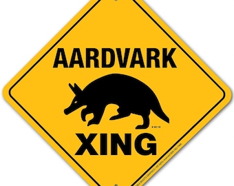 Aardvark Xing Sign Aluminum 12" X 12" #20012