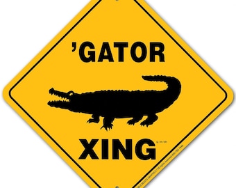 Gator Xing Sign Aluminum 12" X 12" #20666