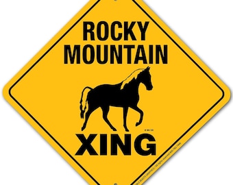 Rocky Mountain Xing Sign Aluminum 12" X 12" #20007