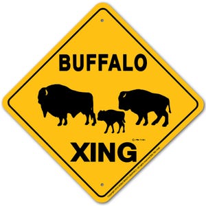 Letrero de aluminio Buffalo Xing de 12 x 12 pulgadas n.º 20418