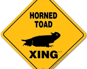 Horned Toad Xing Sign Aluminum 12" X 12" #20922