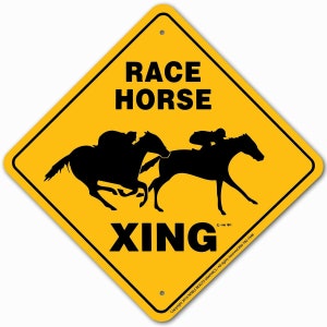 Race Horse Xing Sign Aluminum 12 in X 12 in #20344 - Etsy