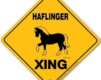 Haflinger Xing Sign Aluminum 12" X 12" #20685