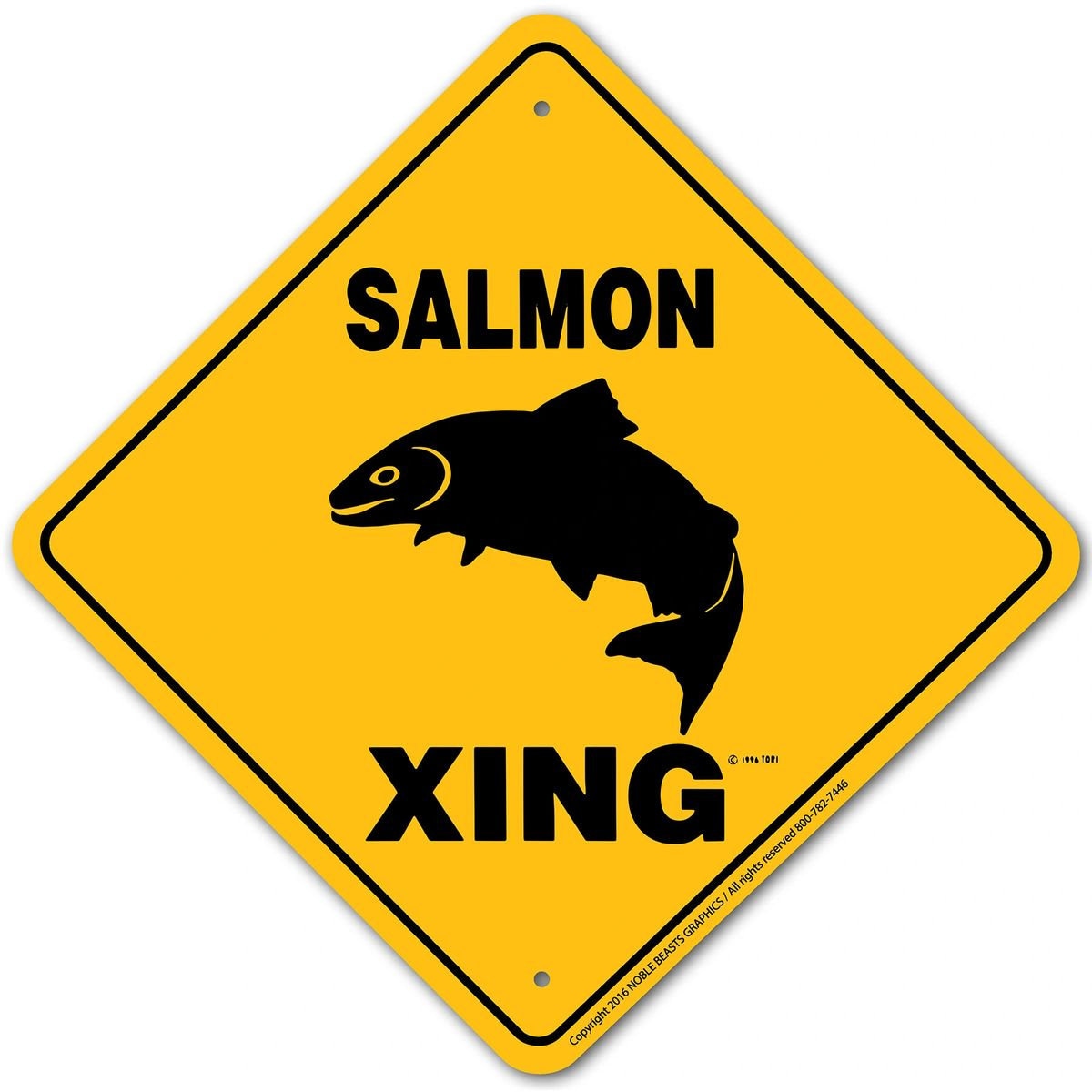 Salmon Xing Sign Aluminum 12