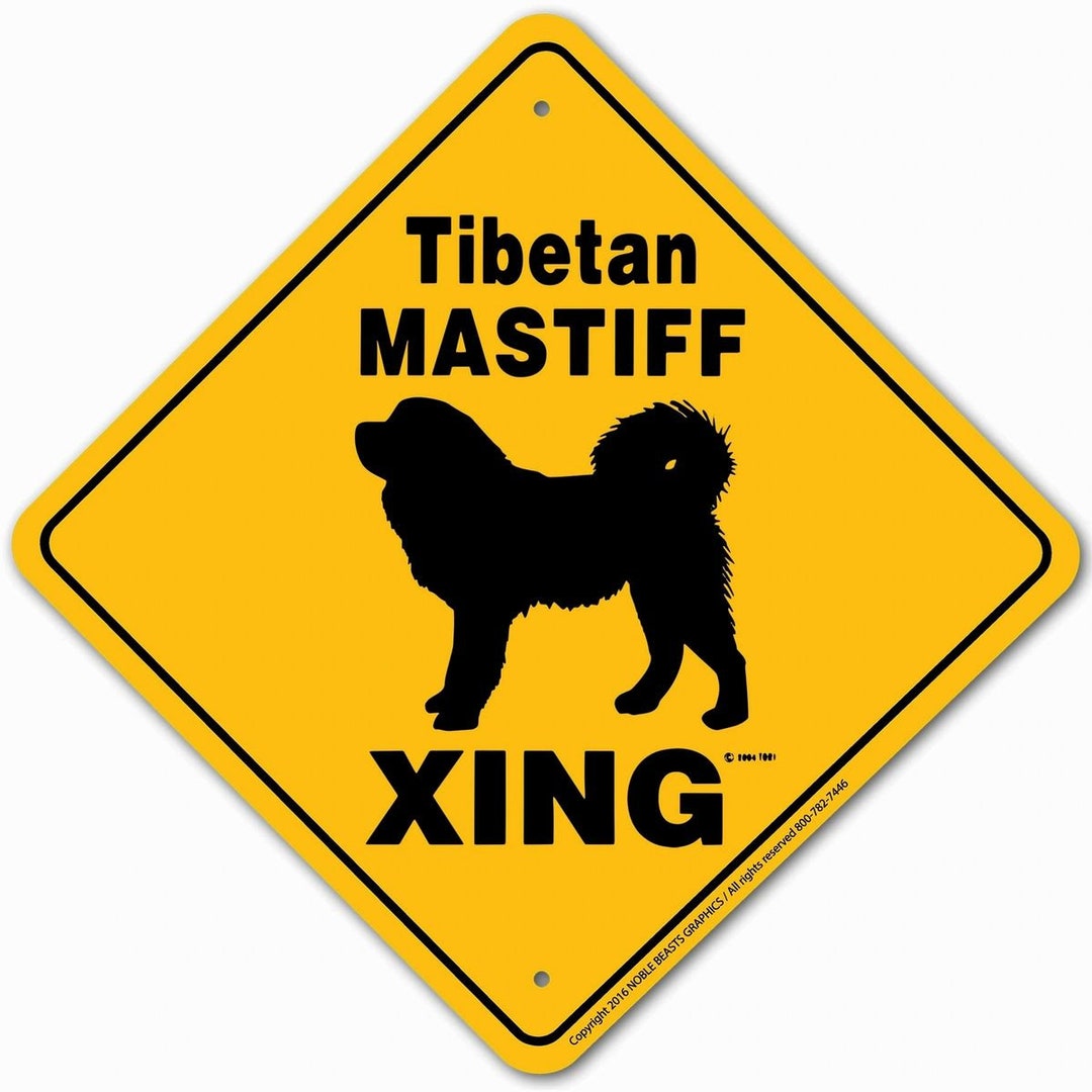 Tibetan Mastiff Xing Sign Aluminum 12 in X 12 in #20045 - Etsy