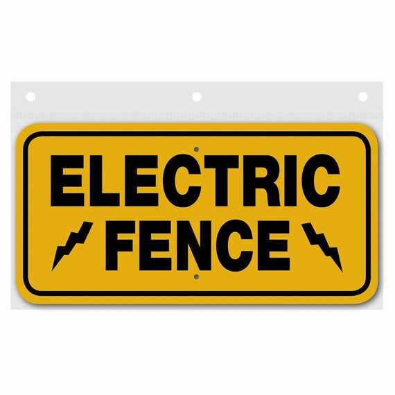 Electric Fence Sign Aluminum 6