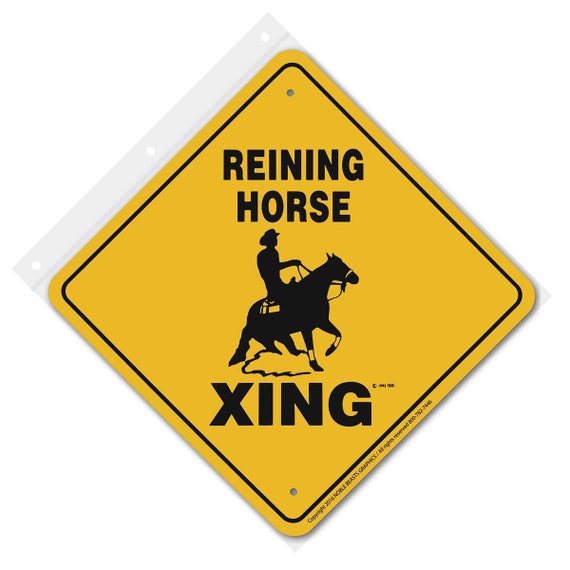 Reining Horse Xing Sign Aluminum 12 in X 12 in 20770 - Etsy
