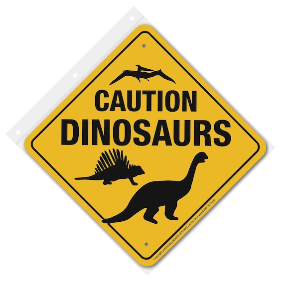 CCPARTON Funny Velociraptor Warning Sign - 8x12 Inch Aluminum Metal Tin Sign For Workplace Or Home - View #7