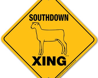 Southdown Xing Sign Aluminum 12" X 12" #20927