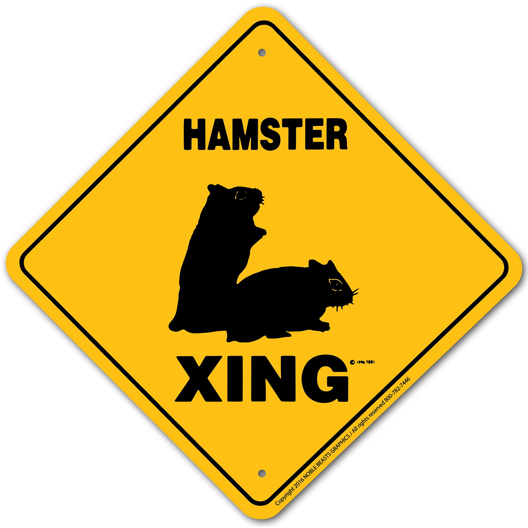 Hamster Xing Sign Aluminum 12