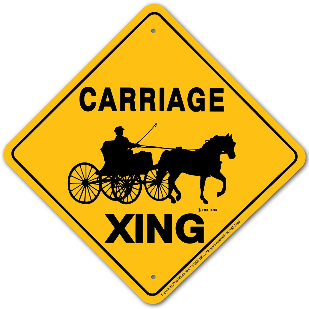Carriage (4 Wheel) Xing Sign Aluminum 12 in X 12 in #20314 - Etsy