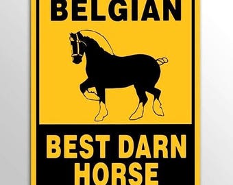 Best Darn Horse Belgian Sign Aluminum 12" X 9" #96003679