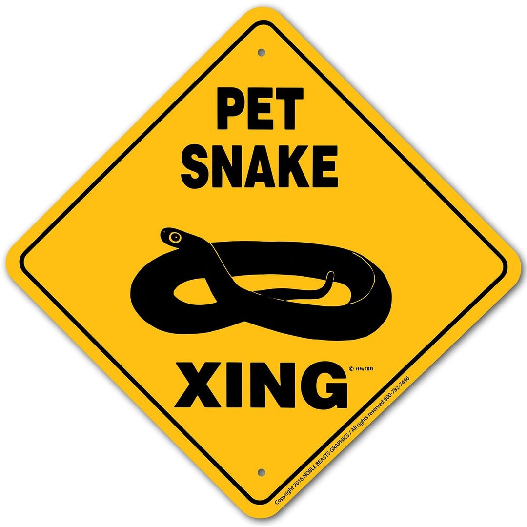 Pet Snake Xing Sign Aluminum 12 in X 12 in 20885 Etsy