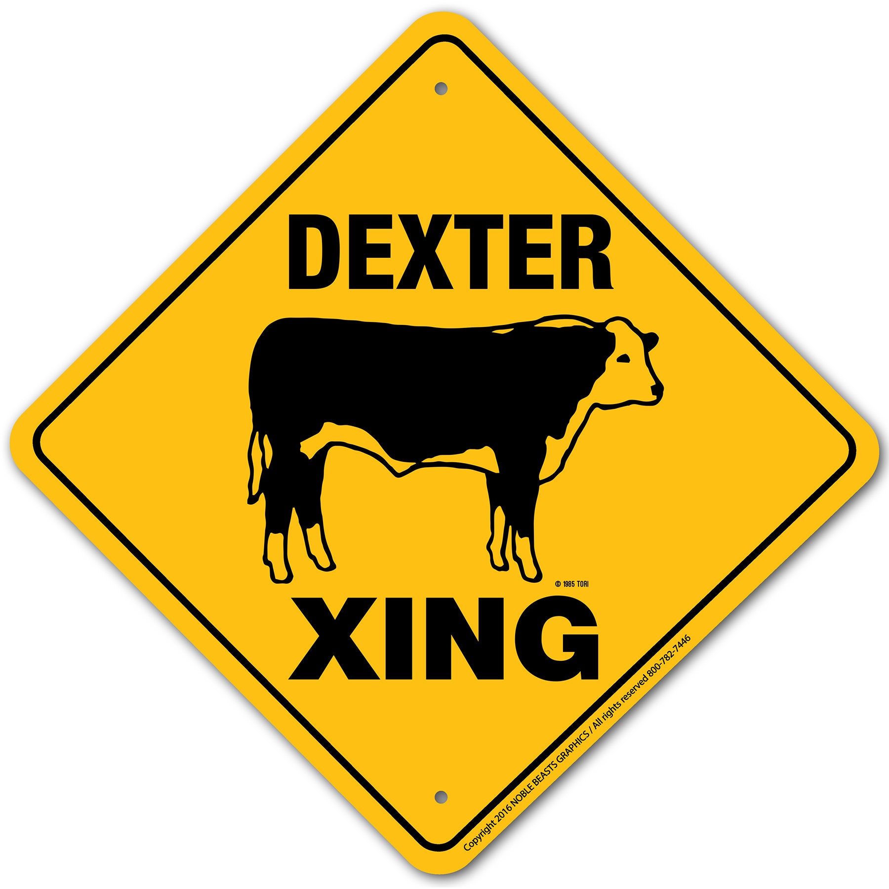 Dexter Xing Sign Aluminum 12