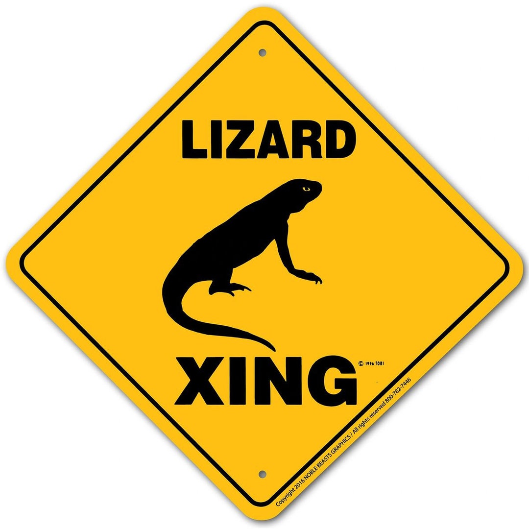 Lizard Xing Sign Aluminum 12 in X 12 in #20857 - Etsy