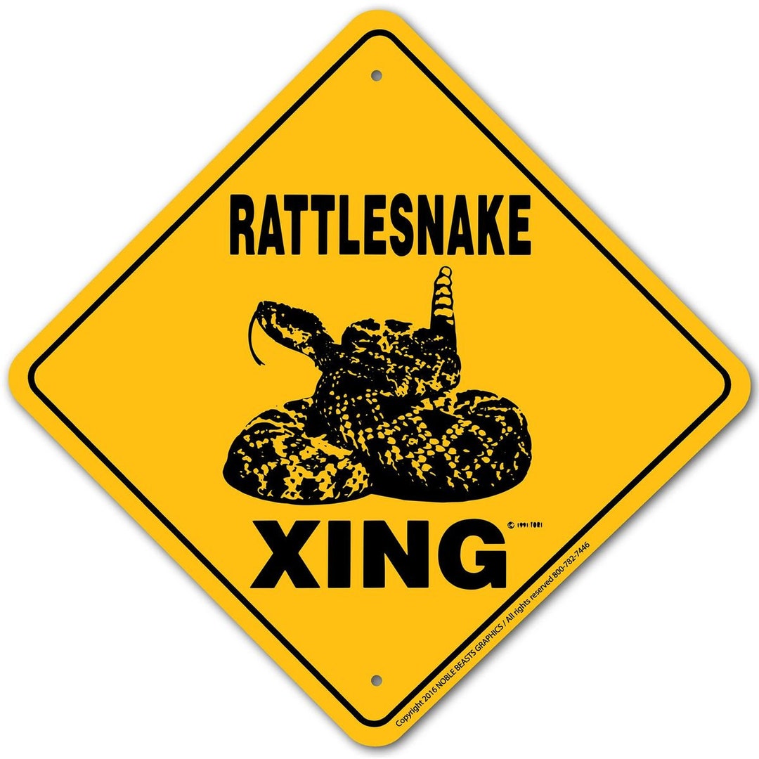 Rattlesnake Xing Sign Aluminum 12 in X 12 in 20736 Etsy