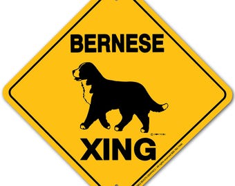 Bernese Xing Sign Aluminum 12" X 12" #20587