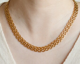 lot of 3 necklaces vtg chains gold tone metal 46inch 50inch 60 inch