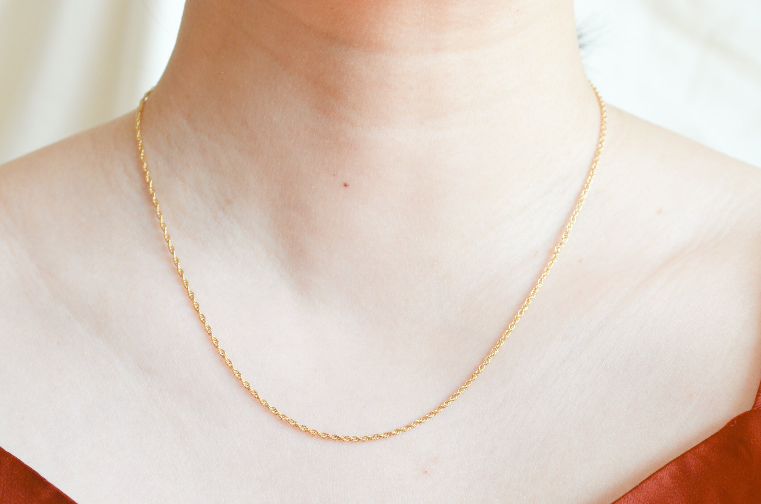 Annie Gold Dainty Rolo Chain Necklace Ultra Thin Rolo Chain Etsy