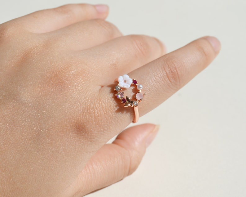 Bague couronne de fleurs R021 bague florale image bague 9