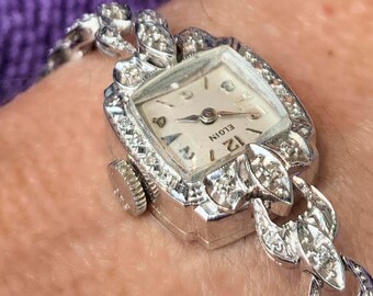 mens elgin diamond watch