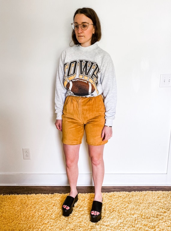 Vintage 1980s "Camp" suede shorts