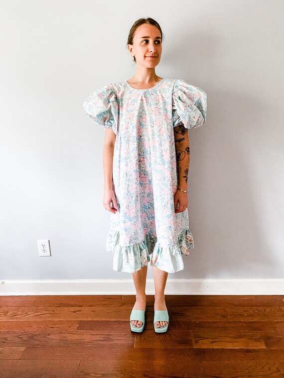 Vintage 1980s Taylor Dorry Upcycled Puff Sleeve Ch