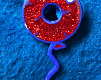 Fishman doughnut balloon pin