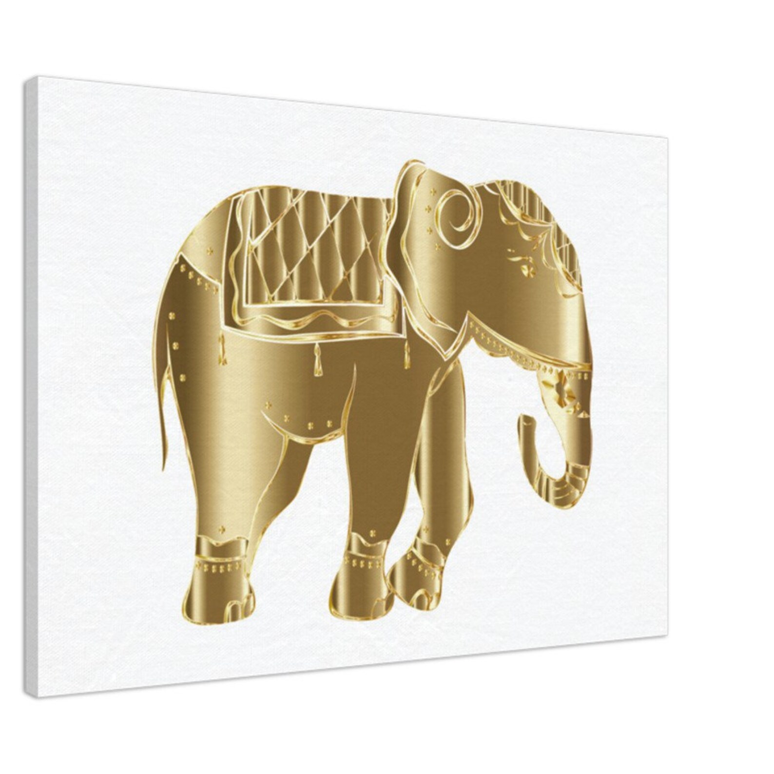 Elephant Canvas Gold Wall Art Animal Art Abstract Modern Etsy UK