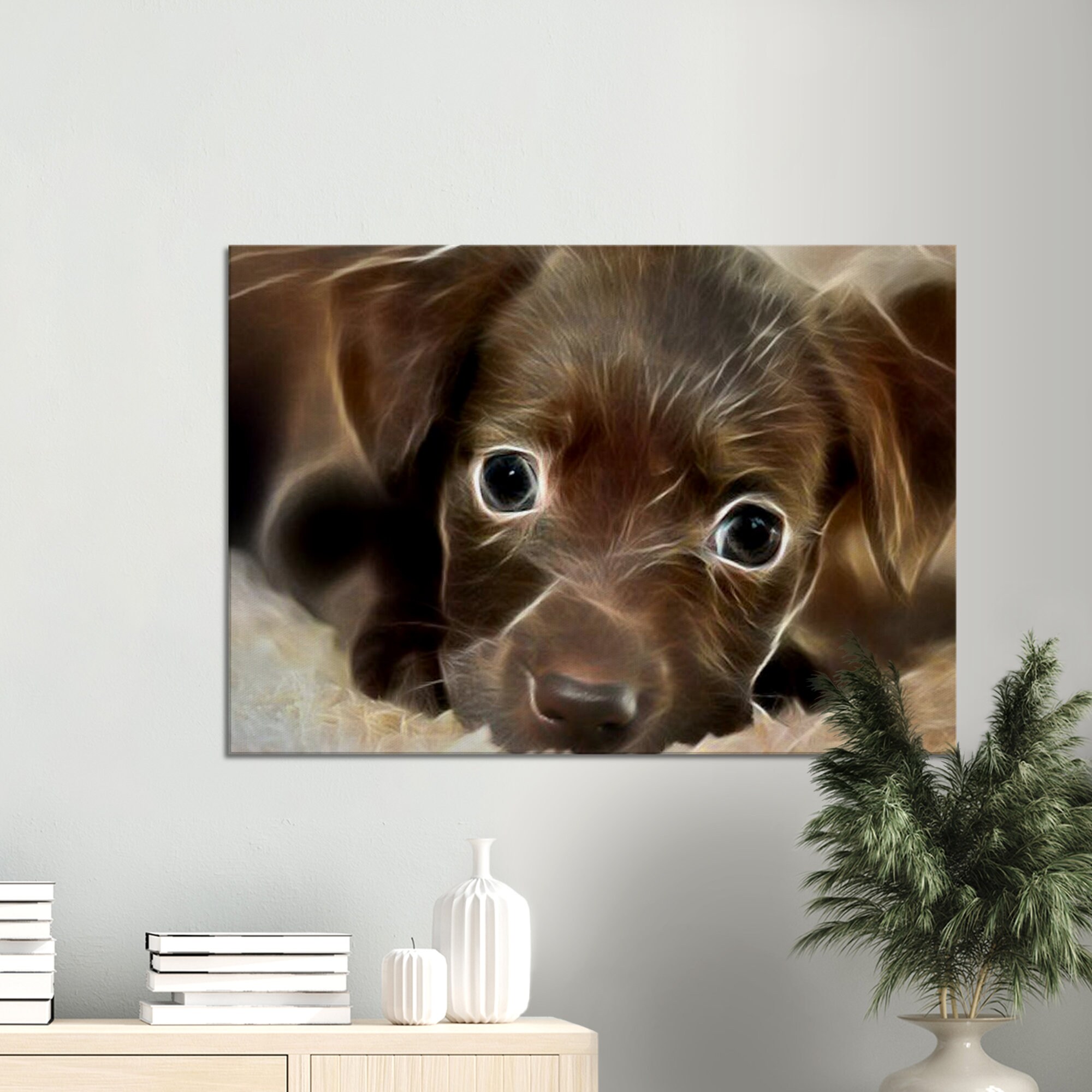Dog Canvas Wall Art Unique Cute Puppy Prints Small and Etsy